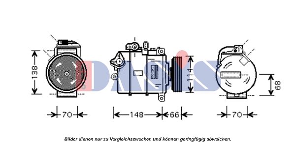 AKS DASIS Kompresors, Gaisa kond. sistēma 851655N